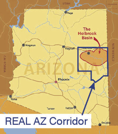 Holbrook Basin map